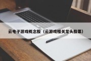 云电子游戏概念股（云游戏相关龙头股票）