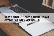 pg电子麻将糊了（PG电子麻将糊了网站正627版即玩全新地址点击就玩cc）