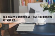 你正在玩电子游戏吗英语（你正在玩电脑游戏吗?的英文）